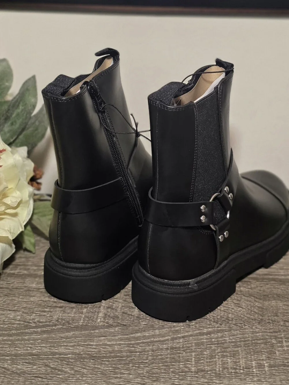 Big Girls' Art Class Crosby Harness Moto Boots Black Size 5